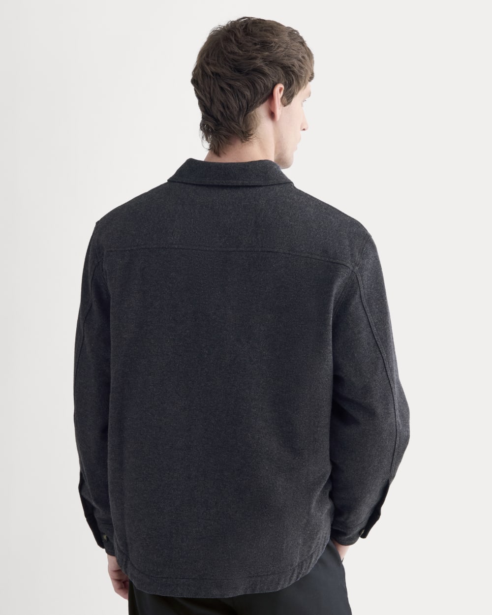 Heavyweight Waffle Twill Overshirt | Heather Charcoal