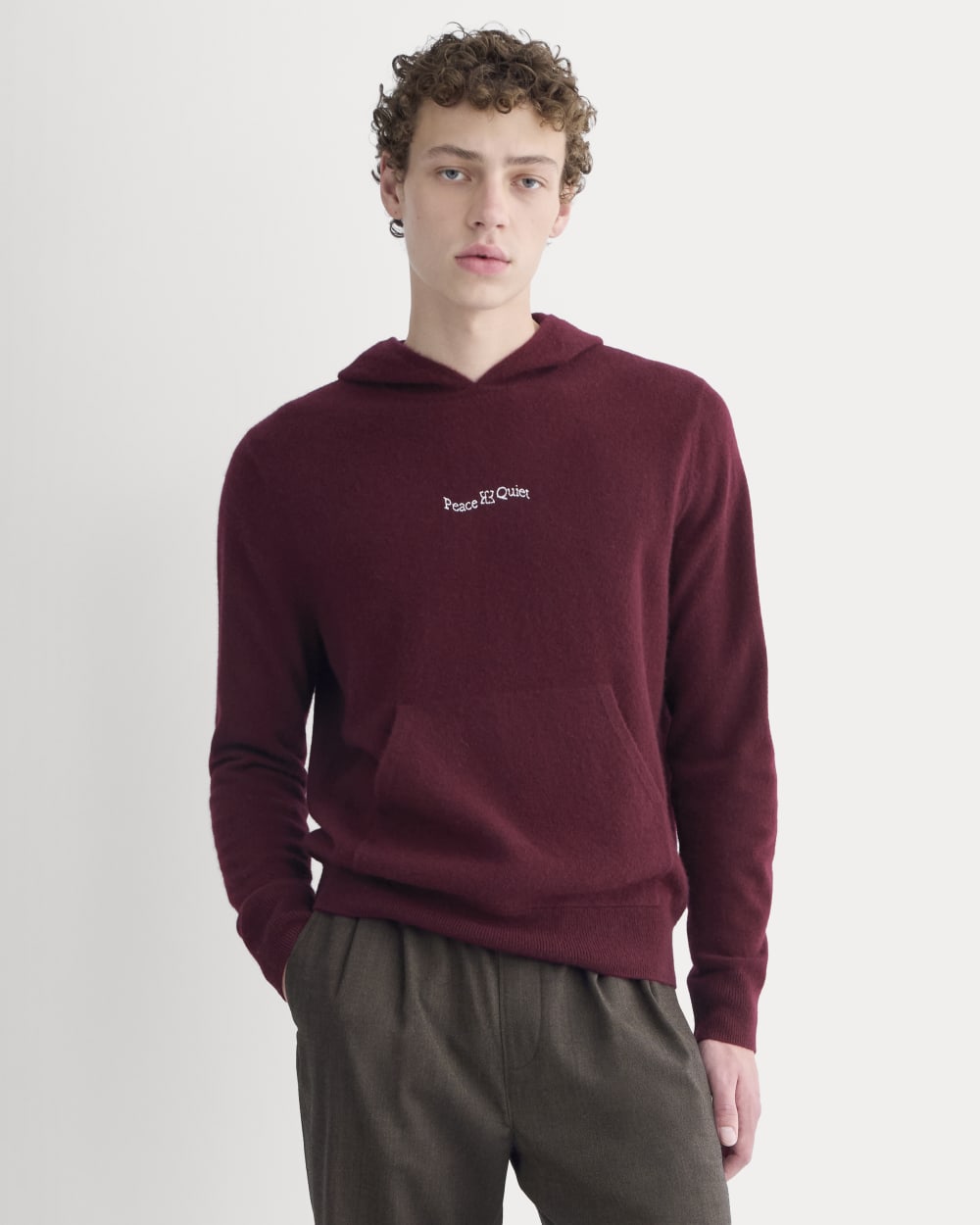Everlane x Peace & Quiet Cashmere Hoodie | Wine