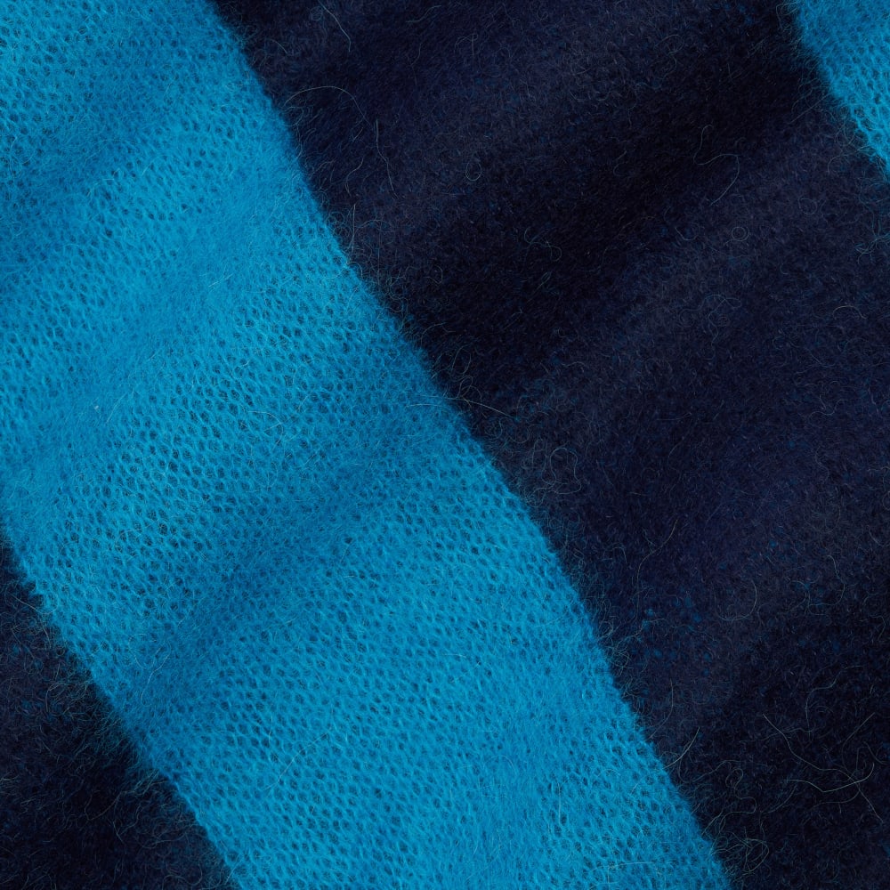 The Alpaca Patterned Scarf | Horizon Blue / Ocean Cavern