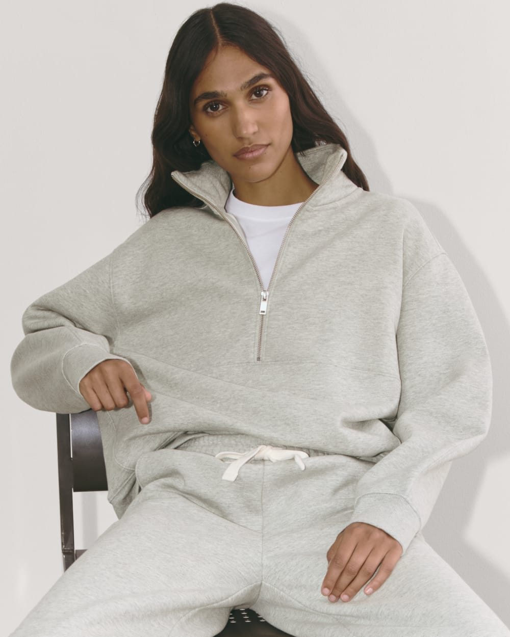 Luxe Fleece Half-Zip Sweatshirt | Heathered Grey