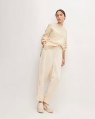 The Alpaca Polka Dot Oversized Crew | Snow / Canvas Polka Dot