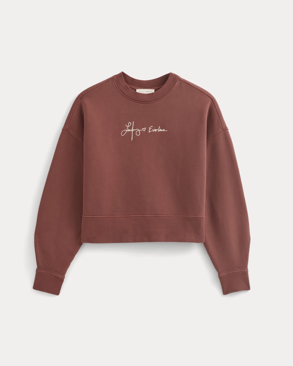 Everlane x The Laufey Foundation Cropped Sweatshirt | Dusty Red
