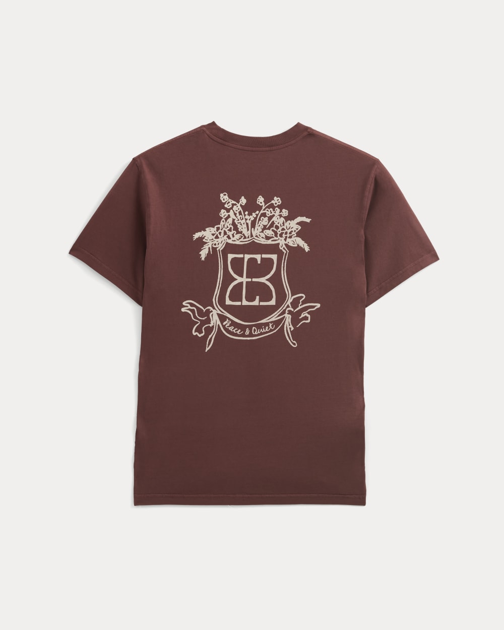 Everlane x Peace and Quiet Crest Graphic Tee | Wine