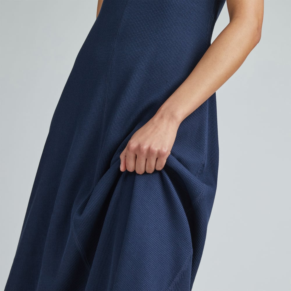 The  Organic Cotton Waffle Tank Dress | Navy