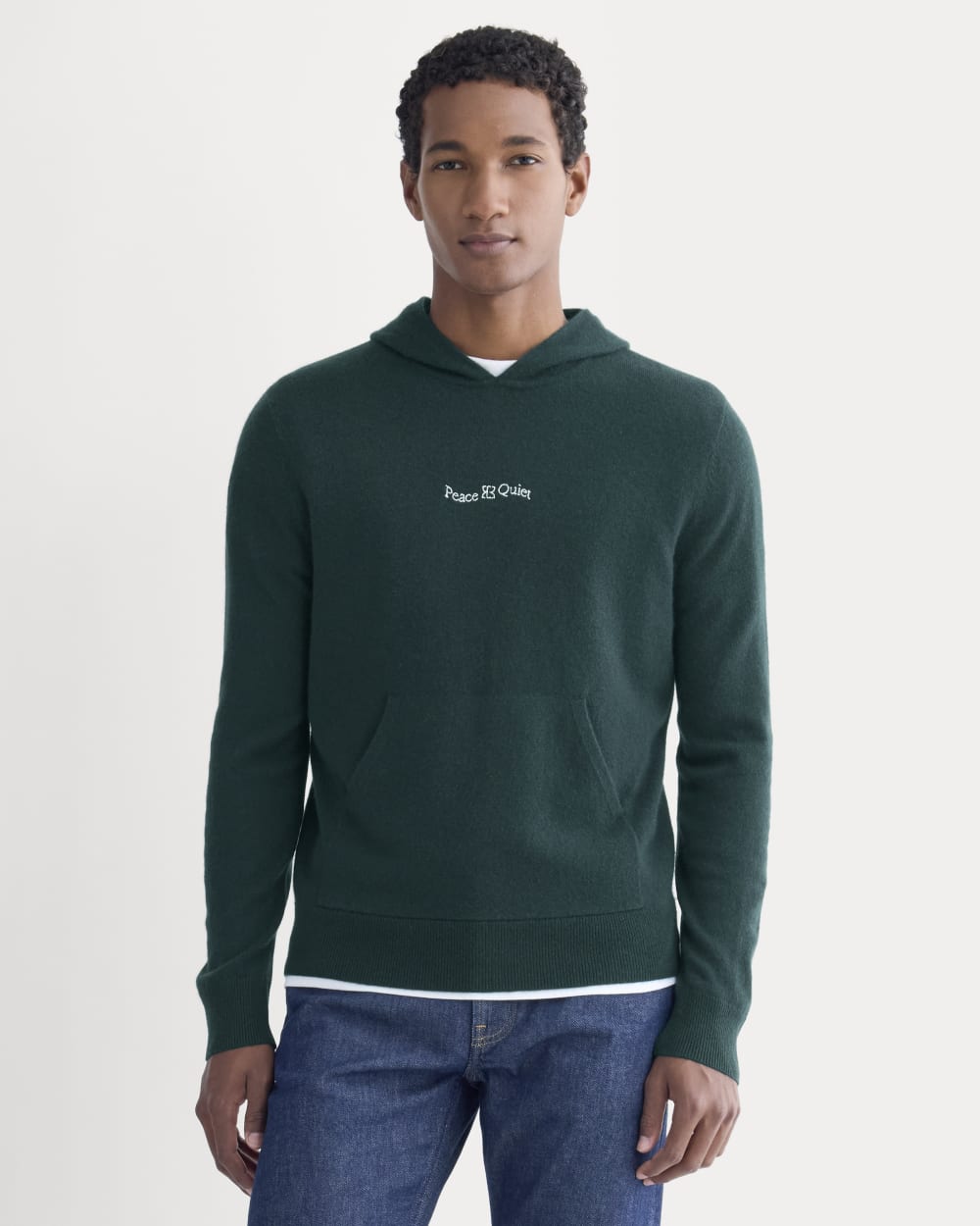 Everlane x Peace & Quiet Cashmere Hoodie | Pine